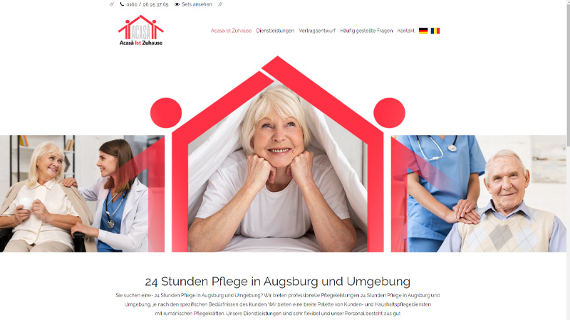 24 Stunden Pflege in Augsburg und Umgebung - Acasa Ist Zuhause