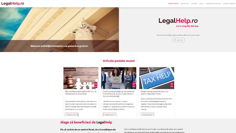 Legislația muncii, dreptul familiei, control fiscal - LegalHelp.ro